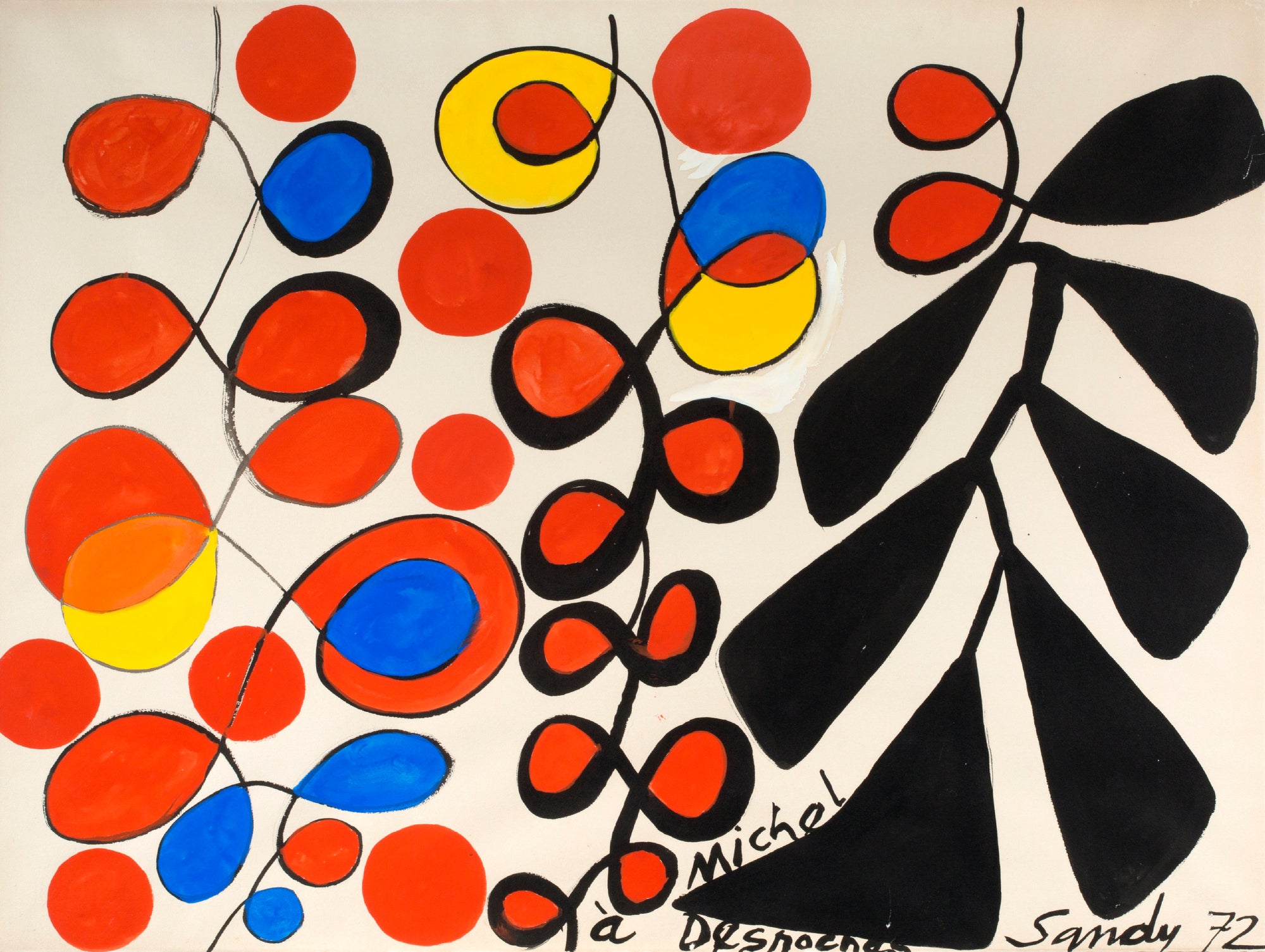 Untitled (Composition abstraite) Work on Paper Omer Tiroche Gallery