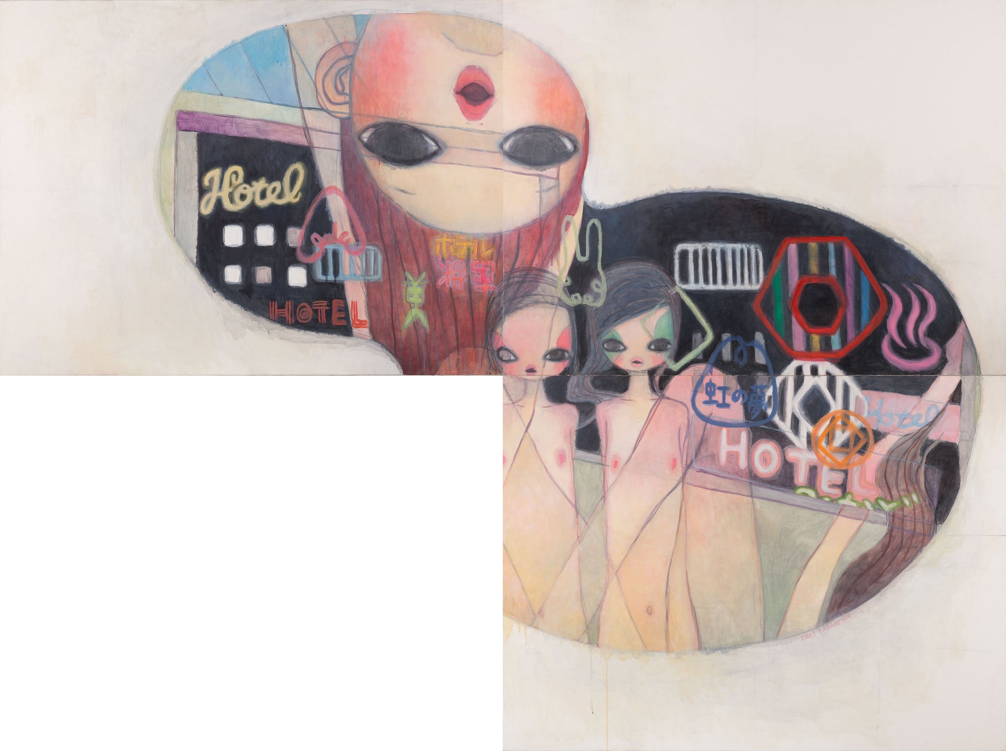 La Nuit de l'Empire Love Hôtel Painting Omer Tiroche Gallery