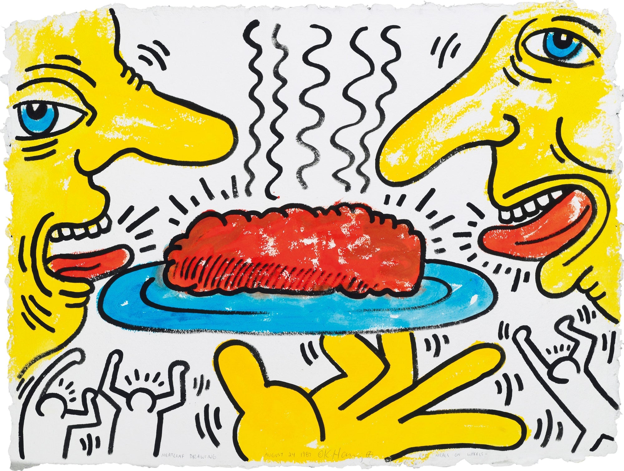 Meatloaf Drawing for Meals on Wheels Work on Paper Omer Tiroche Gallery