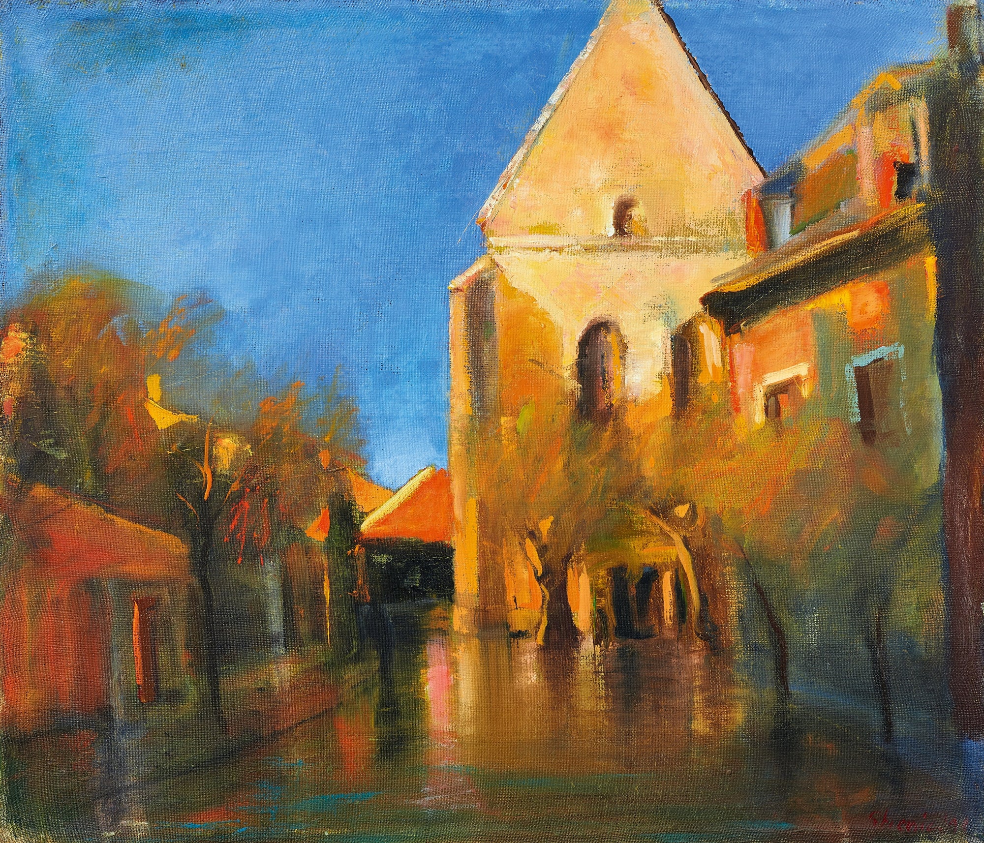 Untitled (Strada Mihail Kogalniceanu in Cluj) Painting Omer Tiroche Gallery