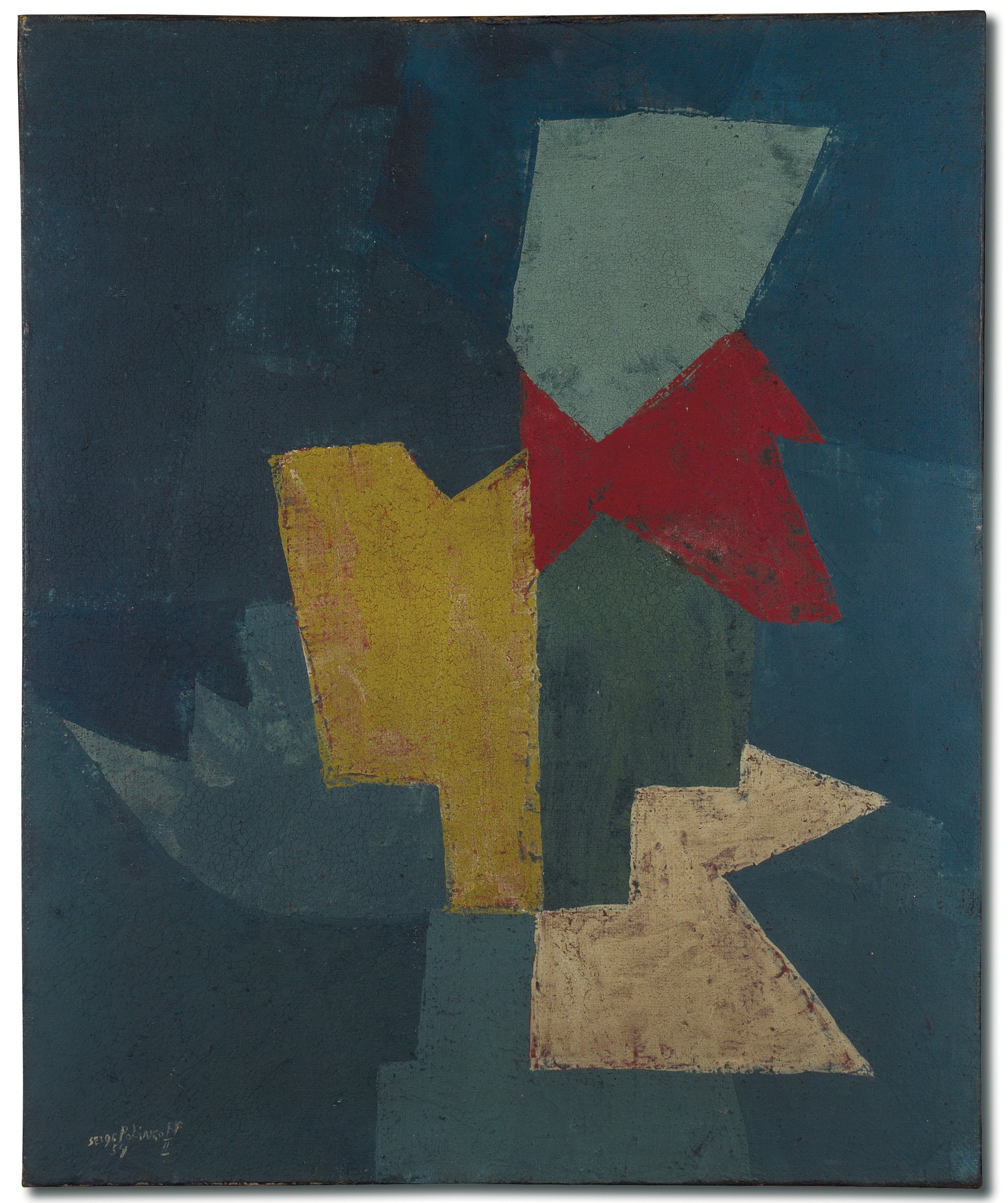 Composition Abstraite Painting Omer Tiroche Gallery