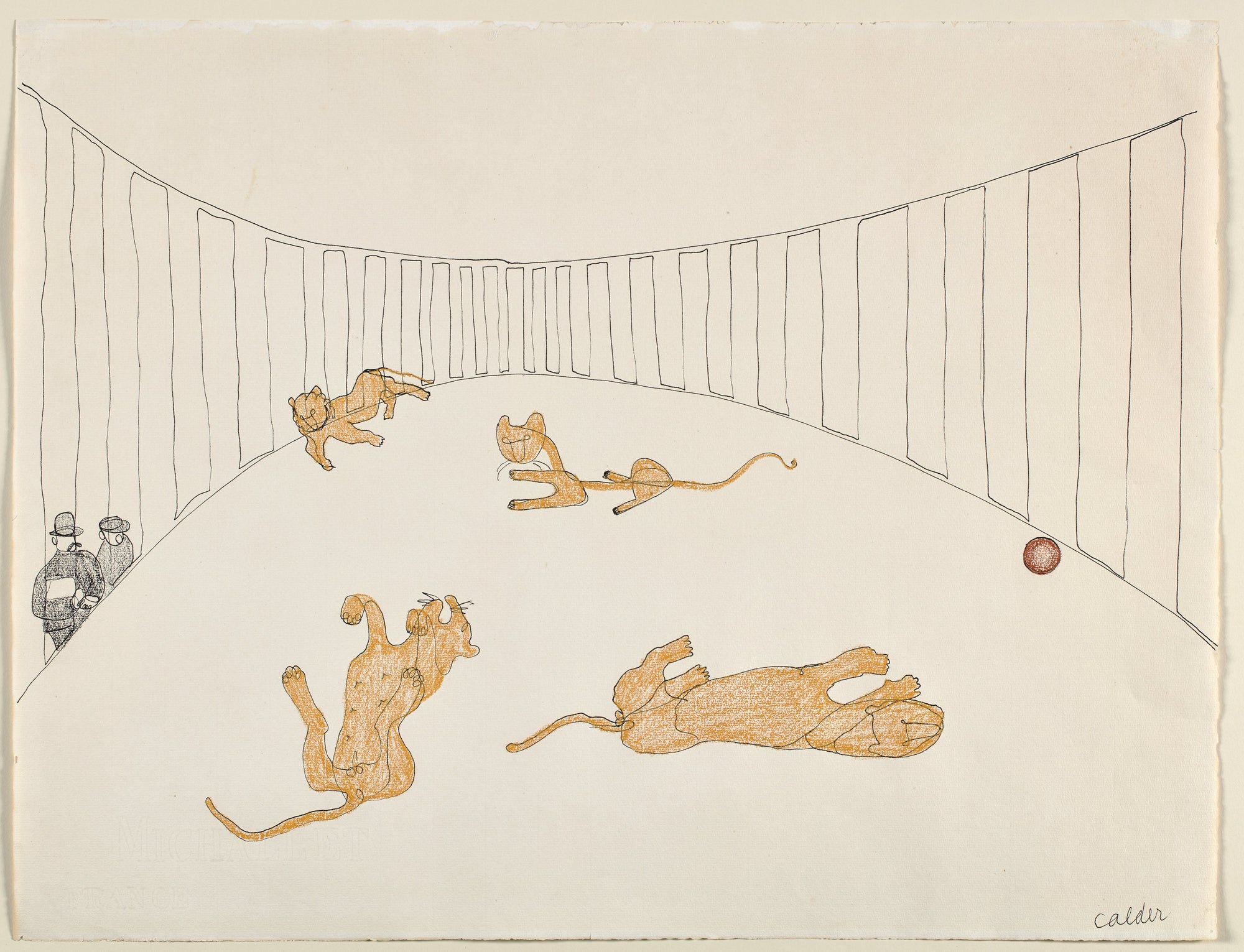 Lion Cage Work on Paper Omer Tiroche Gallery