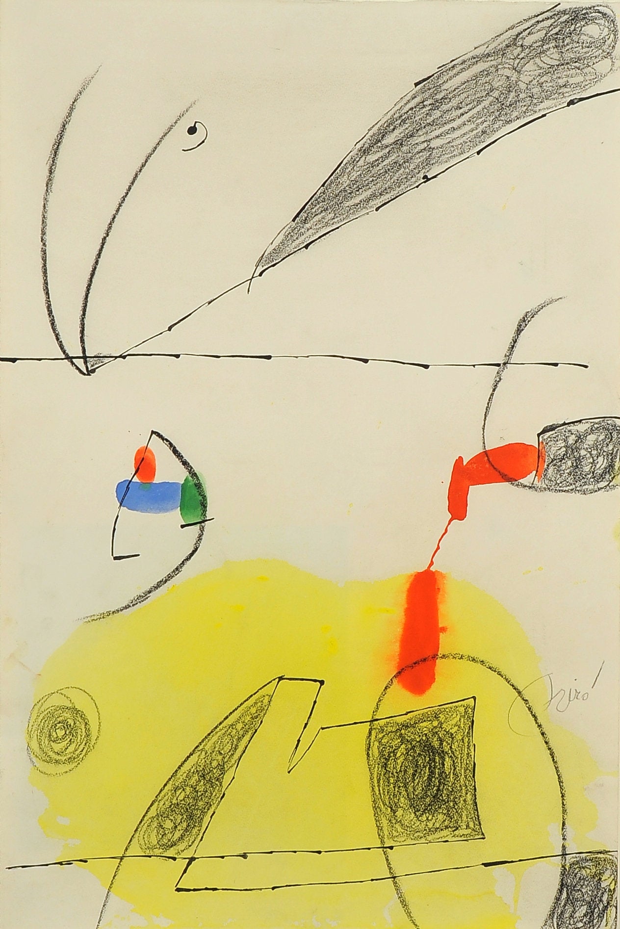 Paysage animé Work on Paper Omer Tiroche Gallery